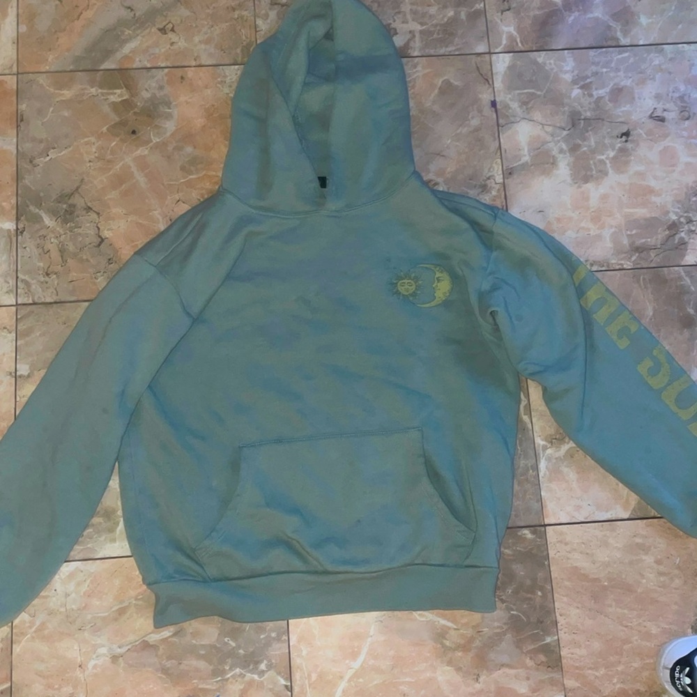 Green Sun and Moon hoodie